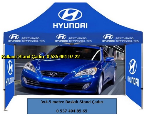 Katlanır Baskılı Stand Çadırı