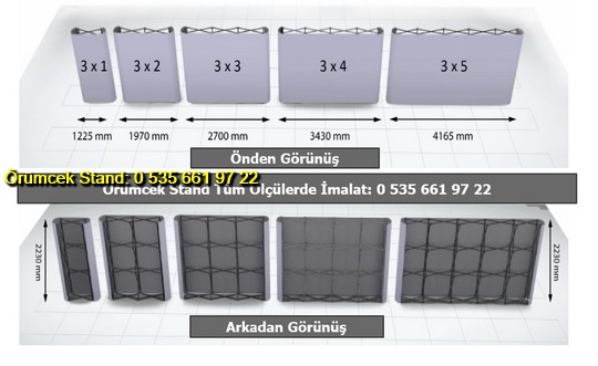 Katlanabilir Örümcek Stand Ölçüleri